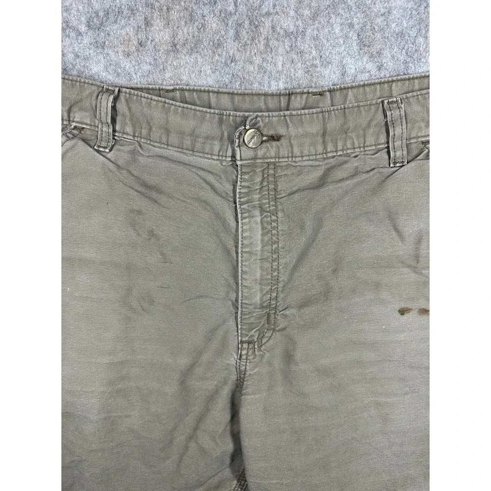 Carhartt B144 LBR Canvas Work Shorts Mens 40 Brown Utility Carpenter Cotton